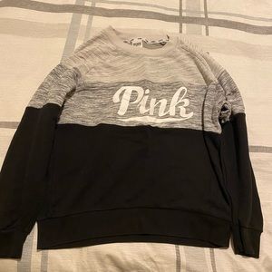 VIctoria’s Secret PINK grey ombré crew neck